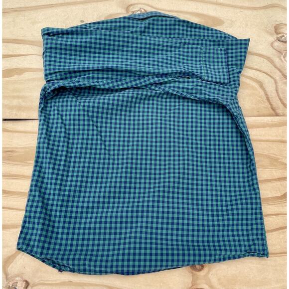 UNTUCKIT Short Sleeve Button Up Shirt Pen-Strip Cotton Men’s Green SIZE LARGE - Picture 9 of 9